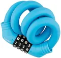 ULAC 1970 Twistable Steel Memory Cable Bicycle Lock Combo, Keyless Resettable 4-Digit Combination, Ideal for Commuter Bike, Kids Bike (Sky)