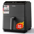 COSORI Airfryer | Dual Blaze Technologie | Smart App Steuerung | 11-in-1 6,4L Heißluftfritteuse | 80+ Rezepte | Ober- und Unterhitze für gleichmäßige Ergebnisse | Grau | P585S