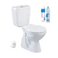 Stand WC mit Taharet Spülkasten Softclose WC Sitz senkrechter Bodenabgang SET