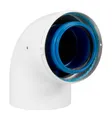 Skoberne Abgas Bogen DN 80/125 mm 87 Grad Brennwert 90 Grad