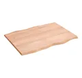 vidaXL Tischplatte 80 x 60 x 2 cm Schreibtischplatte Hellbraun 80x60x2 cm Massivholz Eich