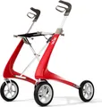 Acre Carbon Ultralight Rollator – ultraleicht, stilvoll in Erdbeerrot, komfortabel und klappbar