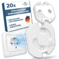 Hoffenbach 20x Steckdosen Kindersicherung – 20 Stück (1er Pack), Weiß 