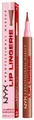 NYX PROFESSIONAL MAKEUP Lippenstift LIP LINGERIE LIP LINER STAIN, wisch- und wasserfesten Halt, mit präziser Filzkugelspitze