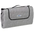 Relaxdays Graue Picknickdecke Fleece Grau