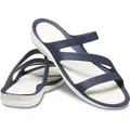 Crocs Swiftwater Sandal W Damen Komfort Pantoletten Navy White, 203998-462 - Blau - 41-42