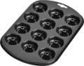 Kaiser Original Kaiser 646176, Muffin-Backform, Rechteckig, Metall, Gerillte Oberfläche, Schwarz, 290 mm
