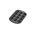 Original Kaiser Inspiration Mini Gugelhupf Muffinform für 12 Muffins, Muffin Backblech 29x18cm, antihaftbeschichtet, Gugelhupfform klein, kurze Backzeit, Schwarz