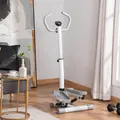 HOMCOM Stepper Heimtrainer für Zuhause klein Fitnessgerät mit LCD-Bildschirm