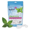 miradent Xylitol Zahnpflegekaugummi Vorteilspackung 200 Stück | Pfefferminze | erfrischender Geschmack | zuckerfrei | vegan | kariespräventiv | für unterwegs