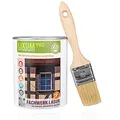 Lixum PRO 100% biologische & natürliche BIO Fachwerk Holzlasur - Holzschutz & Holzpflege, (schwarzbraun) 335 ml = 10m²