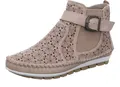 Gemini Damen Stiefelette Leder Cutouts floral Muster 382019-19, Größe:41 EU, Farbe:Mehrfarbig