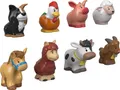 Fisher-Price GFL21 - Little People Bauernhof-Set, 8 süße Tierfiguren für den Bau