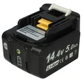 EXTENSILO Akku kompatibel mit Makita DSS500Z, DTD134RME, DTD134Z, DTD134, DTD134RFE, DTD137, DTD137RME, DTD137Z Werkzeug (5000 mAh, Li-Ion, 14,4 V)