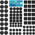 Filzgleiter selbstklebend 60 Stück Möbelgleiter Filz schwarz 3mm Stuhl
