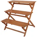 Pflanztreppe CAMBRIA, 3 Etagen, klappbar, Holz, Blumentreppe