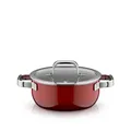 WMF Fusiontec Mineral Pro, Bratentopf, Deckel, 20 cm, langlebig, kratzfestes Material, Kochtopf Induktion, für alle Herdarten geeignet, Made in Germany, Passion Red, 0519515290