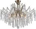 Antikes Braun Durchsichtig Glamour Kristall Deckenlampe Deckenleuchte IP20