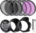 Objektiv Filter Set 46mm UV CPL und ND FiltersND2, ND4, ND8 FLD Filter, Tulpe...