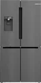Bosch KFI96AXEA - Serie 6 French Door mit 5 Jahre Garantie, Gebürsteter schwarzer Stahl AntiFingerprint, Total No Frost mit Eis- und Wasserspender mit Tank, VitaFresh XXL , ca. 91 x 183 cm