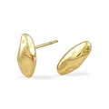 COPENHAGEN STUDIOS Organics Mini Studs - gold - Damen-Ohrstecker aus poliertem Edelstahl mit 14K Vergoldung - organisches Design - wasserfest & hautfreundlich