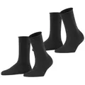 Esprit Freizeitsocken Esprit Damen Socken Basic Pure SO 2P 19583 schwarz 39-42