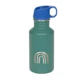 LÄSSIG Trinkflasche Edelstahlflasche BPA-frei 500ml Kinder Kita Kindergarten auslaufsicher mit Sporttrinkverschluss/Bottle Stainless Steel Little Gang Rainbow green