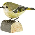 WILDLIFEGARDEN Wildlife Garden WG425 DecoBird Wintergoldhähnchen - Handgeschnitzter Dekorative Vogel aus Holz - Kleine Europäische Vögel
