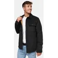 Indicode Hemdjacke Herren Henderson Übergangsjacke Herrenjacke stilvolle Hemdjacke mit Knopfleiste schwarz XXL (60)
