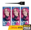 Schwarzkopf LIVE 093 Shocking Pink Intense Semi-Permanent Haarfarbe 3er Pack