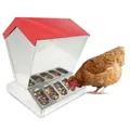 Breker Futterautomat Hühner 15KG [mit 10 FRESSSTELLEN] aus Metall - Futterspender für Hühner, Enten & Meerschweinchen - mit komfortablem Klappdeckel - Futterstation für Hühnerstall & Kleintiergehege