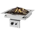 Mania Einbau-feuerstelle 12 Kw Quadratisch Large 48x48x24 Cm Einbaumodell Feuertisch - Happy Cocooning