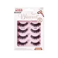 KISS Blowout Lash Multipack „Pompadour“ – Künstliche Wimpern mit Volumen & Curl Effekt, Dramatische Fake Lashes, Wiederverwendbare Strip Lashes für natürlichen & glamourösen Look, Schwarz