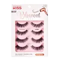 Künstliche Wimpern auf Streifen Pompadour, Multi x4 Kiss, Multipack, Kleber