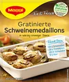 Maggi fix & frisch, Gratinierte Schweinemedaillons, 42 g Beutel, ergibt 4 Portionen