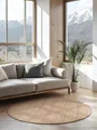 Hanse Home Jute Teppich Rund – Natur Wohnzimmerteppich aus 100% Jute - Handgewebt & Natürlich – Boho Naturfaser Juteteppich für Wohnzimmer, Schlafzimmer, Esszimmer – Natur Gold, Ø 160cm