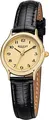 Regent Leder Damen Uhr F-970 Quarzuhr Armband schwarz D2URF970