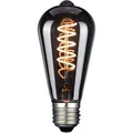 LUXULA LED Filament Leuchtmittel SPIRAL E27 Dimmbar Warmweiß Schwarz Transparent Vintage