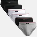 ORGANIC COTTON BOXER BRIEFS - 6-Pack - Schwarz | Weiß | Schwarz/Rot | Grau - 4XL