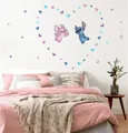 Komar Wandtattoo Stitch in Love - Größe 50 x 70 cm (43 St), Künstler: Komar, selbstklebend, Wandsticker, Kinderzimmer