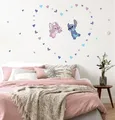 Komar Wandtattoo - Stitch in Love - Größe 50 x 70 cm - Disney, Wandsticker, Kinderzimmer, Aufkleber, Bunt