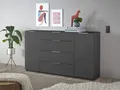 Kommode HBZ "Santorin, BxHxT 180x99x40 cm", grau (anthrazit), B:180cm H:99cm T:40cm