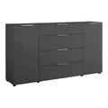 Kommode Sideboard 2 Türen 4 Schubladen Soft-Close Anthrazit matt 180 x 99 cm