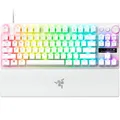 Razer Huntsman V3 Pro Tenkeyless - Analog Optical E-Sports PC Gaming-Keyboard - Snap Tap & Rapid Trigger (Multifunktionsrad mit 2 dedizierten Tasten, PBT-Tasten) QWERTY US-Layout | Weiß