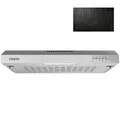 CIARRA Dunstabzugshaube 60cm 3 Leistungsstufen Abluft Umluft Unterbauhaube (Silber),Kompatible CBCS6903 Kohlefilter