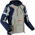 Bering Austral GTX wasserdichte Motorrad Textiljacke, grau-rot-blau, Größe M für Männer
