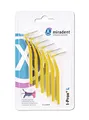 miradent I-Prox® L Interdentalbürste 0,5 mm gelb x-fine 6 St | für eine einfache gründliche Reinigung der Zahnzwischenräume | im Pocketformat | mit hygienischer Schutzkappe | ideal für unterwegs