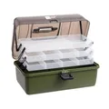 Zite Fishing Angelkoffer - Angelkasten 3 Ausziehbare Laden - Angel-Kiste/Angel Box Leer für Angelzubehör Angelbox 36,5x22x20cm, Angelzubehör Set, Angel Koffer Angler Zubehör, Angelboxen Angel-Boxen