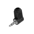 BestPlug 3,5mm Stereo Audio Klinke-Stecker 90° abgewinkelt Aux in Out Lötversion, Schwarz