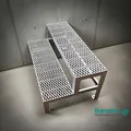Außen Treppe Stahltreppe 2 Stufen Standtreppe Breite 60 cm Höhe 40 cm verzinkt